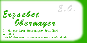 erzsebet obermayer business card
